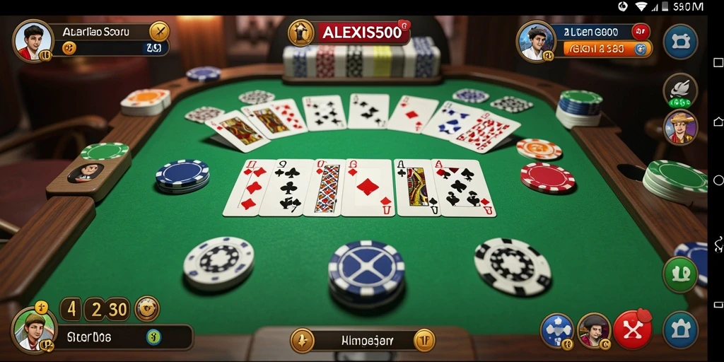 Tampilan seru dan interaktif dalam gameplay Gaple ALEXIS500.