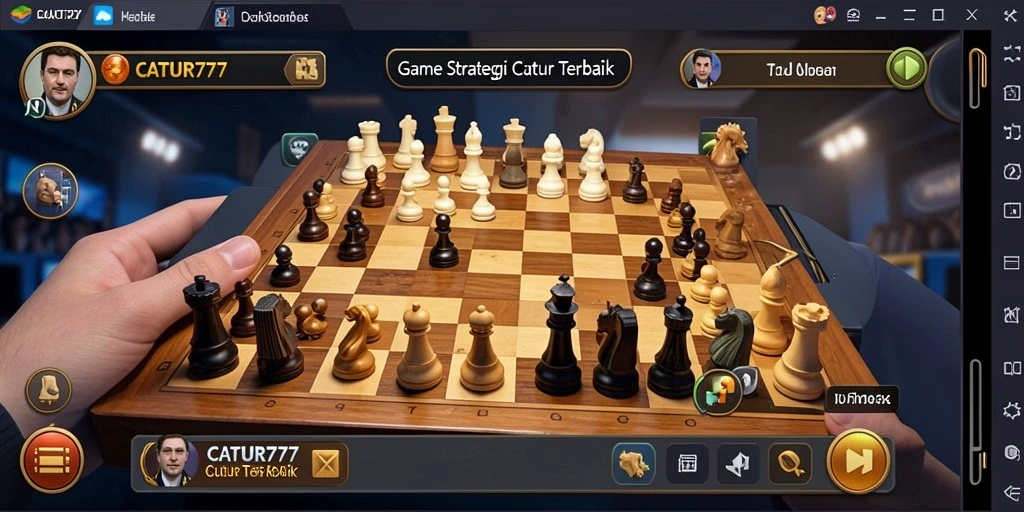 Tampilan gameplay catur yang menarik dan mendidik dalam CATUR777.