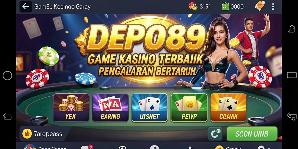 Gambaran gameplay seru dalam aplikasi Kasino DEPO89.