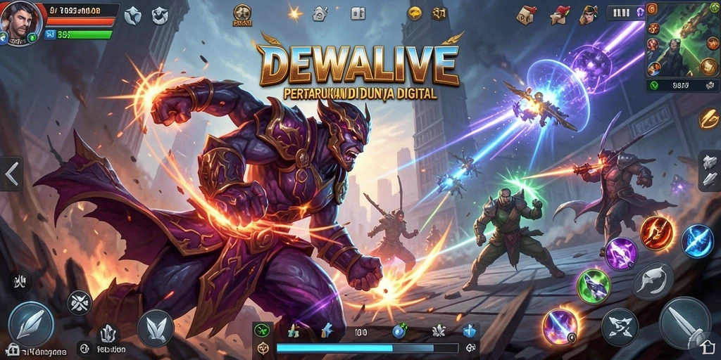 Tampilan gameplay menarik dari DEWALIVE dalam pertarungan seru.