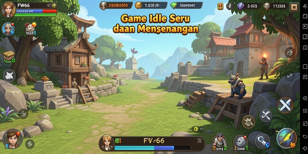 Tampilan screenshot gameplay <strong>FW66</strong> yang memukau dan penuh warna.