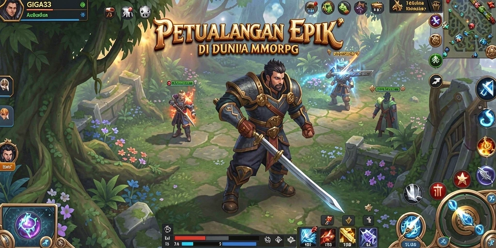 Screenshot GIGA33 menampilkan momen mendebarkan dari pertempuran MMORPG.
