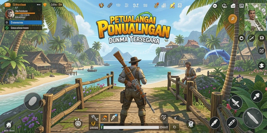 Screenshot IDR89 menampilkan pemandangan menakjubkan dari dunia terbuka.