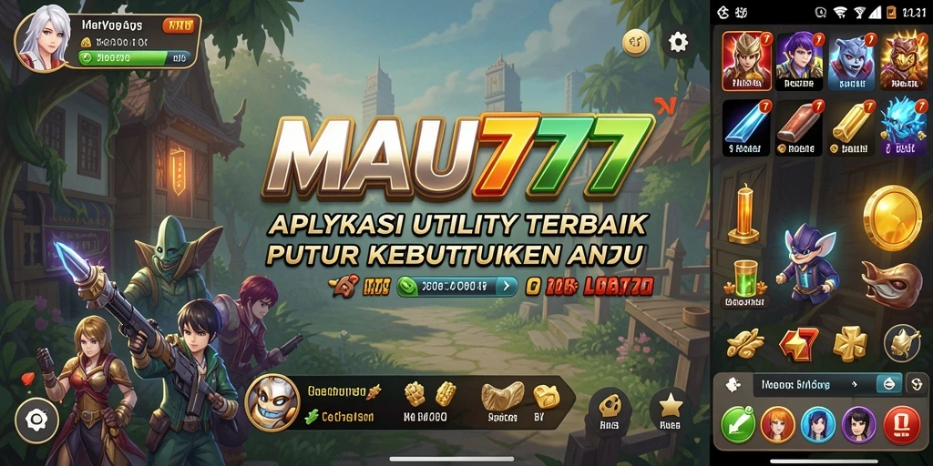 Tampilan utama aplikasi MAU777 dengan fitur Utility yang beragam.