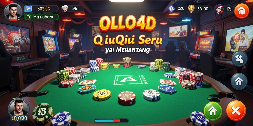 Screenshot gameplay OLLO4D menunjukkan aksi seru permainan QiuQiu.