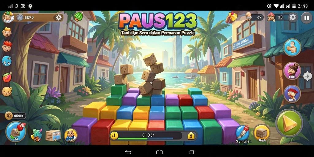 Gameplay seru dalam PAUS123, menantang logika dan kreativitas.