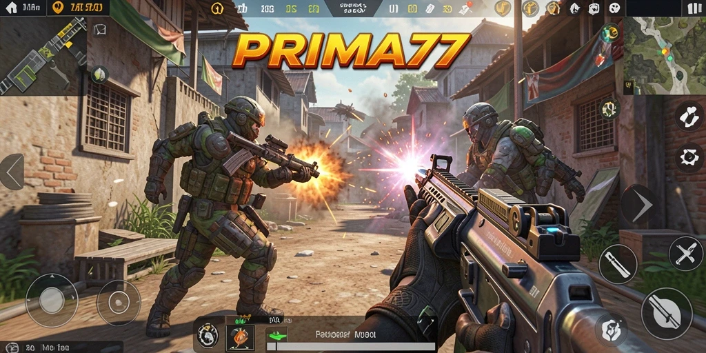 Screenshot gameplay PRIMA77 yang menampilkan aksi FPS yang seru.