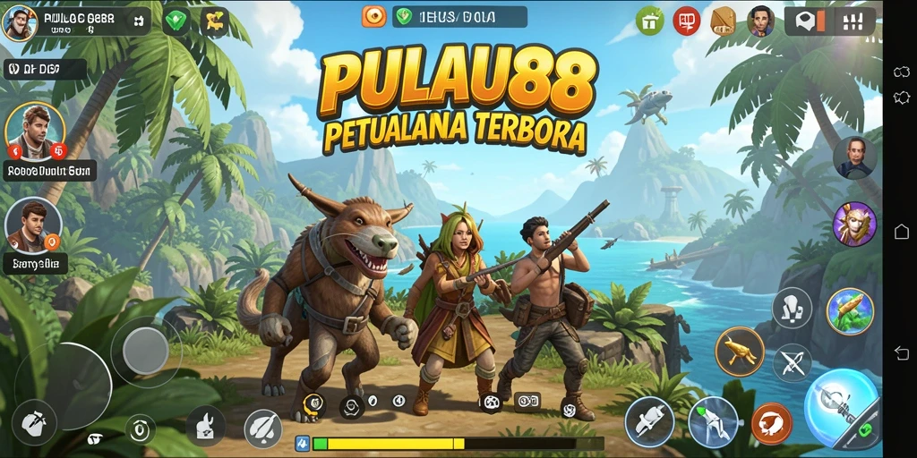 Tampilan gameplay PULAU88 dengan eksplorasi dunia terbuka yang menakjubkan.