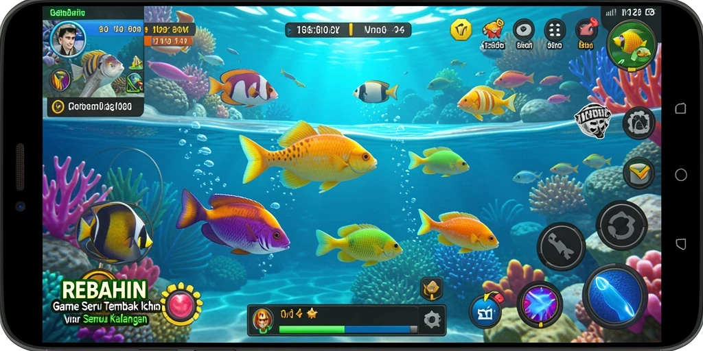 Grafik menawan dengan gameplay Tembak Ikan yang seru.