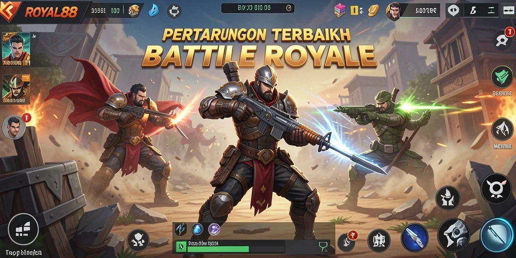 Gameplay seru ROYAL88 dengan pertarungan intens antar pemain.