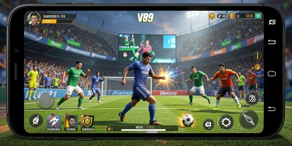 Tampilan gameplay V89 yang mendebarkan dan realistis.